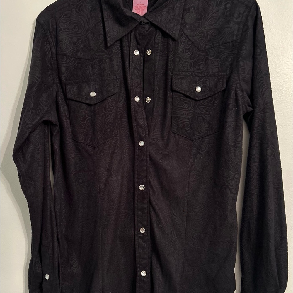 Men's Black Western Shirt